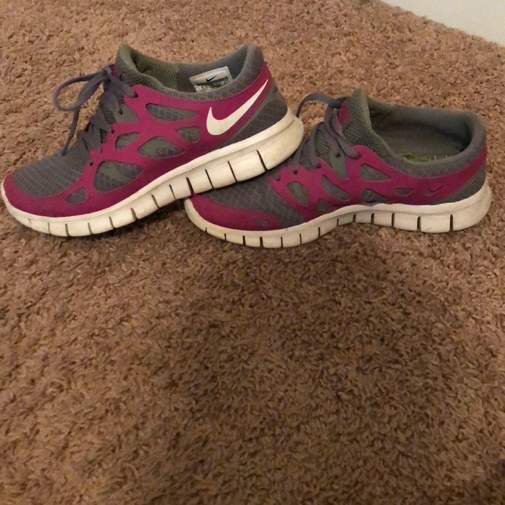 Purple and gray Nike Free Run 2. Size 8.5